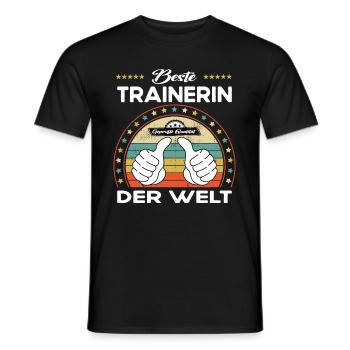Beste trainerin der Welt - Männer T-Shirt - Schwarz - Vorne - AI Model Male 178 light (178cm)