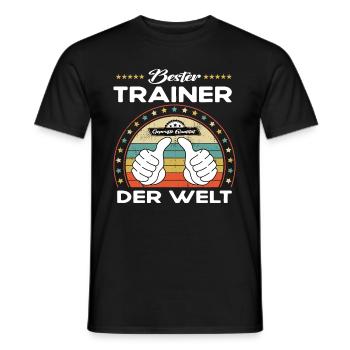 Bester trainer der Welt - Männer T-Shirt - Schwarz - Vorne - AI Model Male 178 light (178cm)