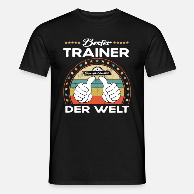 Bester trainer der Welt - Männer T-Shirt - Schwarz
