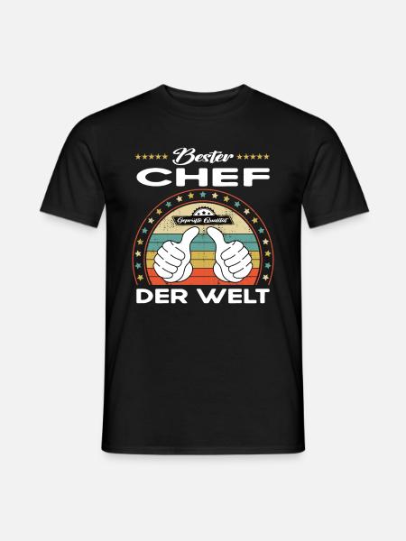 Bester chef der Welt - Männer T-Shirt - Schwarz