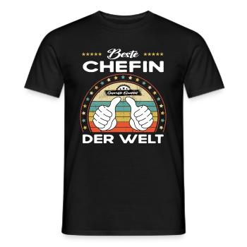 Beste chefin der Welt - Männer T-Shirt - Schwarz - Vorne - AI Model Male 178 light (178cm)
