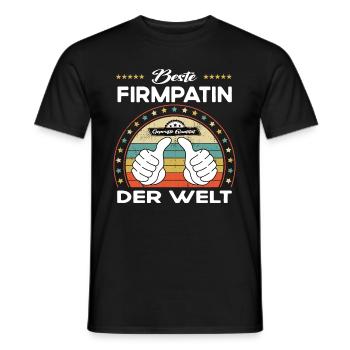 Beste firmpatin der Welt - Männer T-Shirt - Schwarz - Vorne - AI Model Male 178 light (178cm)