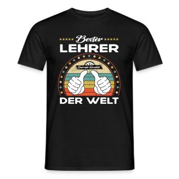 Bester lehrer der Welt - Männer T-Shirt - Schwarz - Vorne - AI Model Male 178 light (178cm)