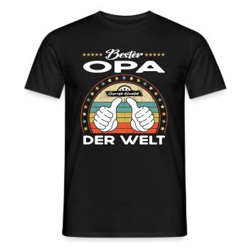 Bester opa der Welt - Männer T-Shirt - Schwarz - Vorne - AI Model Male 178 light (178cm)