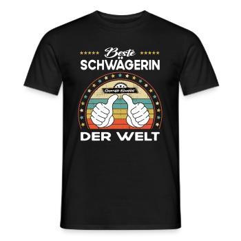 Beste schwägerin der Welt - Männer T-Shirt - Schwarz - Vorne - AI Model Male 178 light (178cm)