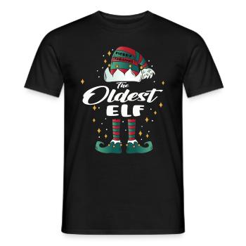 Elfe le plus ancien drôle famille Noël Noël - T-shirt homme - noir - Devant - AI Model Male 178 light (178cm)