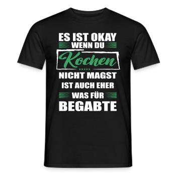 Kochen Lustiger Spruch für Mann & Frau - Männer T-Shirt - Schwarz - Vorne - AI Model Male 178 light (178cm)