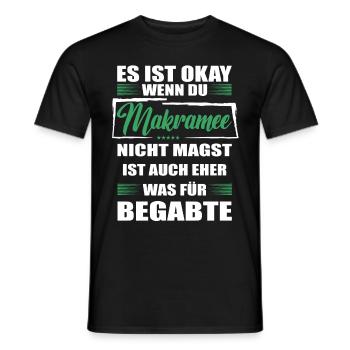 Makramee Lustiger Spruch für Mann & Frau - Männer T-Shirt - Schwarz - Vorne - AI Model Male 178 light (178cm)