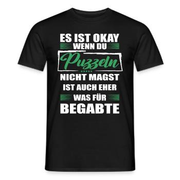 Puzzeln Lustiger Spruch für Mann & Frau - Männer T-Shirt - Schwarz - Vorne - AI Model Male 178 light (178cm)