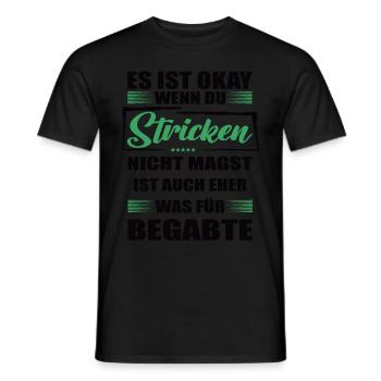 Stricken Lustiger Spruch für Mann & Frau - Männer T-Shirt - Schwarz - Vorne - AI Model Male 178 light (178cm)