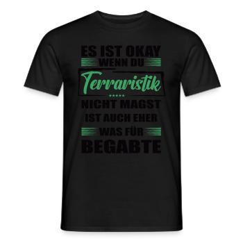 Terraristik Lustiger Spruch für Mann & Frau - Männer T-Shirt - Schwarz - Vorne - AI Model Male 178 light (178cm)