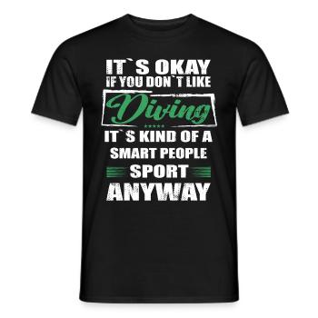 Ce n’est pas grave si vous n’aimez pas la plongée - T-shirt homme - noir - Devant - AI Model Male 178 light (178cm)
