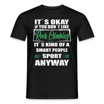 Ce n’est pas grave si vous n’aimez pas l’escalade - T-shirt homme - noir - Devant - AI Model Male 178 light (178cm)