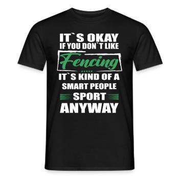 Ce n’est pas grave si vous n’aimez pas l’escrime - T-shirt homme - noir - Devant - AI Model Male 178 light (178cm)