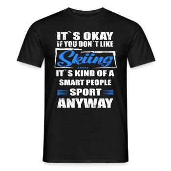 Ce n’est pas grave si vous n’aimez pas le ski - T-shirt homme - noir - Devant - AI Model Male 178 light (178cm)