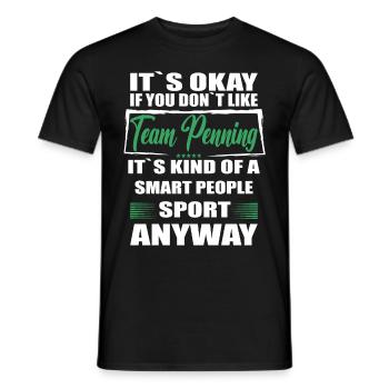 Ce n’est pas grave si vous n’aimez pas l’écriture d’équipe - T-shirt homme - noir - Devant - AI Model Male 178 light (178cm)
