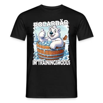 Eisbaden Winterbaden Lustig - Männer T-Shirt - Schwarz - Vorne - AI Model Male 178 light (178cm)
