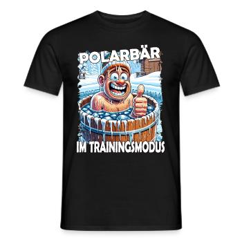 Eisbaden Winterbaden Lustig - Männer T-Shirt - Schwarz - Vorne - AI Model Male 178 light (178cm)