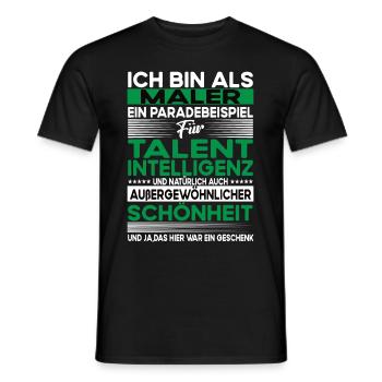 Maler Bescheiden - Lustiger Spruch - Männer T-Shirt - Schwarz - Vorne - AI Model Male 178 light (178cm)