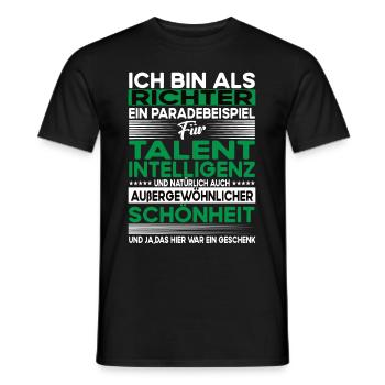 Richter Bescheiden - Lustiger Spruch - Männer T-Shirt - Schwarz - Vorne - AI Model Male 178 light (178cm)