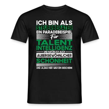 Steuerberater Bescheiden - Lustiger Spruch - Männer T-Shirt - Schwarz - Vorne - AI Model Male 178 light (178cm)