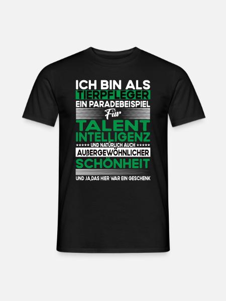 Tierpfleger Bescheiden - Lustiger Spruch - Männer T-Shirt - Schwarz