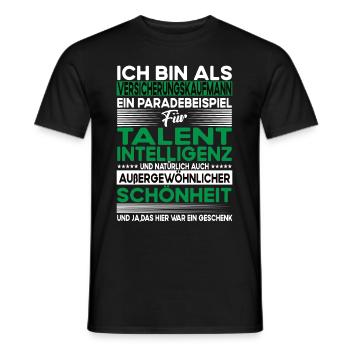 Versicherungskaufmann Bescheiden - Lustiger Spruch - Männer T-Shirt - Schwarz - Vorne - AI Model Male 178 light (178cm)