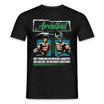 Architekt Beruf mit lustigen Spruch - Männer T-Shirt - Schwarz - Vorne - AI Model Male 178 light (178cm)