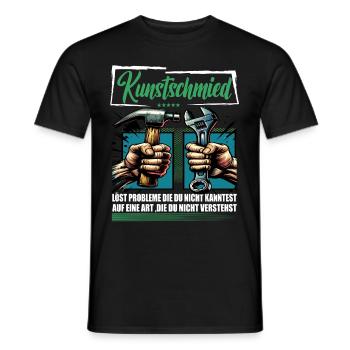 Kunstschmied Beruf mit lustigen Spruch - Männer T-Shirt - Schwarz - Vorne - AI Model Male 178 light (178cm)