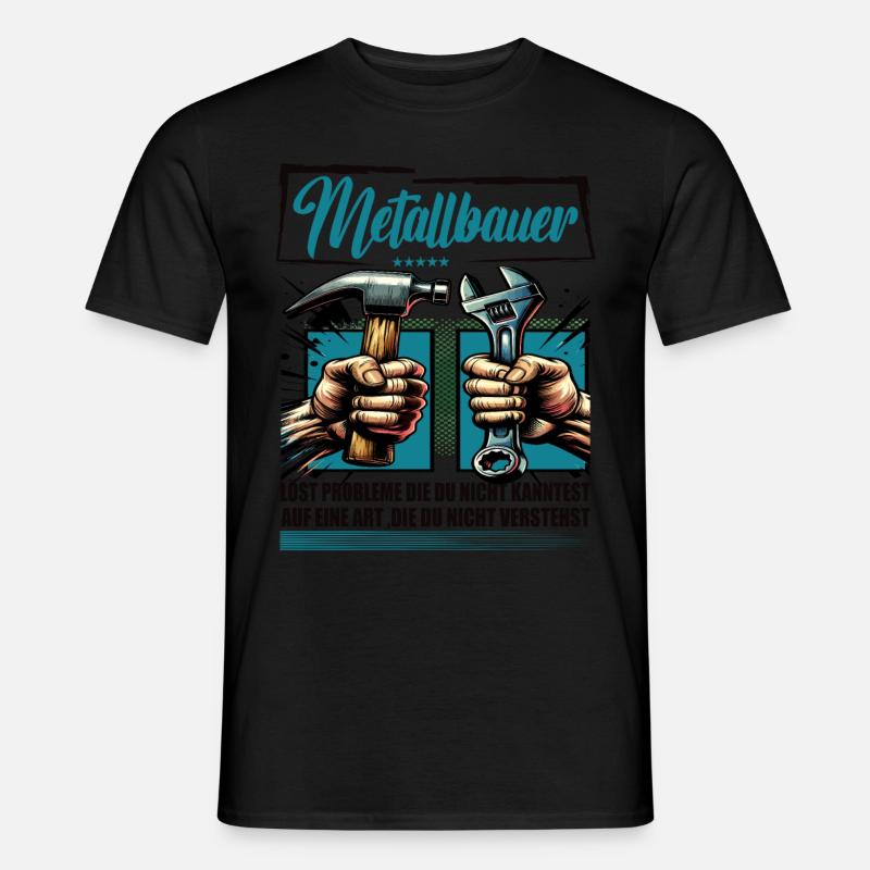 Metallbauer Beruf mit lustigen Spruch - Männer T-Shirt - Schwarz