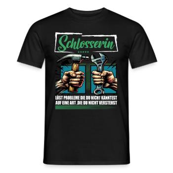 Schlosserin Beruf mit lustigen Spruch - Männer T-Shirt - Schwarz - Vorne - AI Model Male 178 light (178cm)