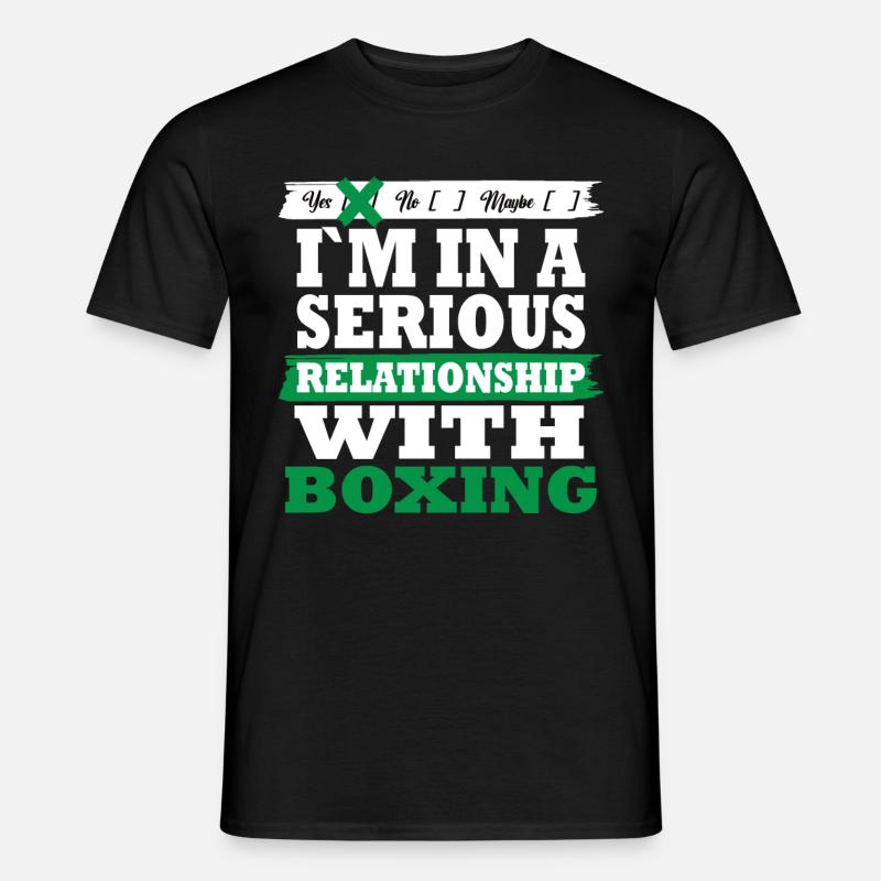 Boxe Ma relation sérieuse drôle - T-shirt homme - noir