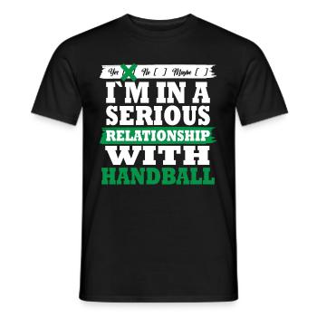 Handball My serious relationship funny - Männer T-Shirt - Schwarz - Vorne - AI Model Male 178 light (178cm)
