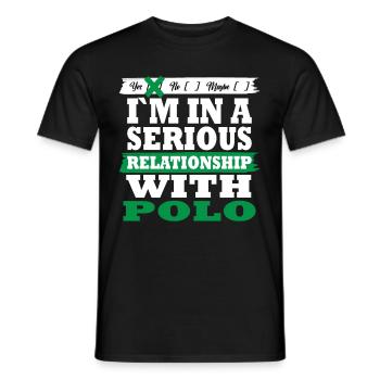 Polo My serious relationship funny - Männer T-Shirt - Schwarz - Vorne - AI Model Male 178 light (178cm)
