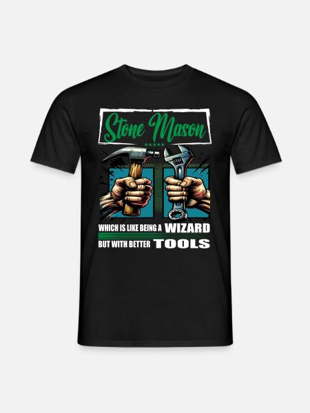Stone mason Beruf Spruch Arbeiter - Männer T-Shirt - Schwarz