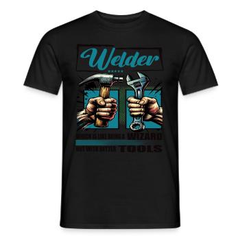Upholsterer Profession Saying Worker - Men's T-Shirt - black - Front - AI Model Male 178 light (178cm)