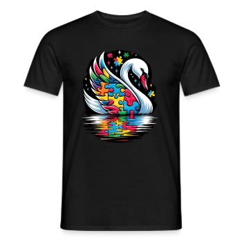 Autism Awareness puzzles piece - Männer T-Shirt - Schwarz - Vorne - AI Model Male 178 light (178cm)