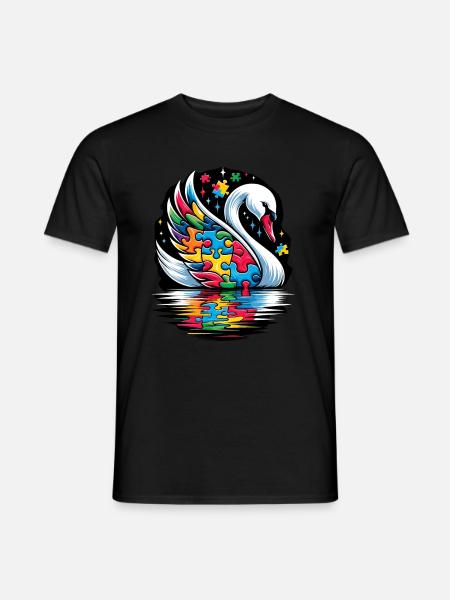 Autism Awareness puzzles piece - Men's T-Shirt - black