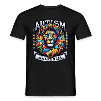 Autism Awareness puzzles piece - Männer T-Shirt - Schwarz - Vorne - AI Model Male 178 light (178cm)