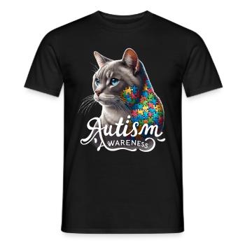 Autism Awareness puzzles piece - Männer T-Shirt - Schwarz - Vorne - AI Model Male 178 light (178cm)