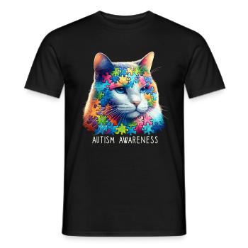 Autism Awareness puzzles piece - Männer T-Shirt - Schwarz - Vorne - AI Model Male 178 light (178cm)