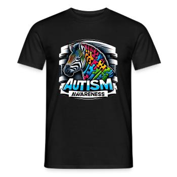 Autism Awareness puzzles piece - Männer T-Shirt - Schwarz - Vorne - AI Model Male 178 light (178cm)