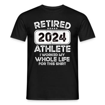Retired Athlete 2024 - Männer T-Shirt - Schwarz - Vorne - AI Model Male 178 light (178cm)