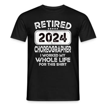 Chorégraphe retraité 2024 - T-shirt homme - noir - Devant - AI Model Male 178 light (178cm)
