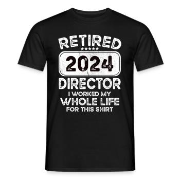 Retired Director 2024 - Männer T-Shirt - Schwarz - Vorne - AI Model Male 178 light (178cm)