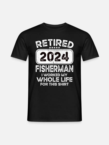 Retired Fisherman 2024 - Men's T-Shirt - black