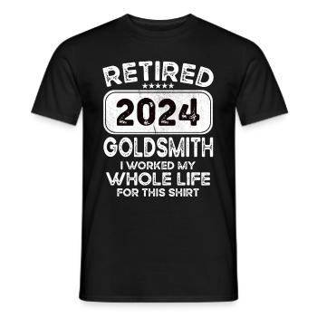 Orfèvre à la retraite 2024 - T-shirt homme - noir - Devant - AI Model Male 178 light (178cm)