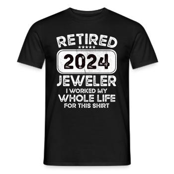 Retired Jeweler 2024 - Men's T-Shirt - black - Front - AI Model Male 178 light (178cm)