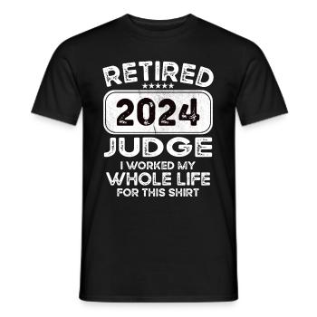 Juge à la retraite 2024 - T-shirt homme - noir - Devant - AI Model Male 178 light (178cm)
