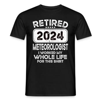 Retired Meteorologist 2024 - Männer T-Shirt - Schwarz - Vorne - AI Model Male 178 light (178cm)